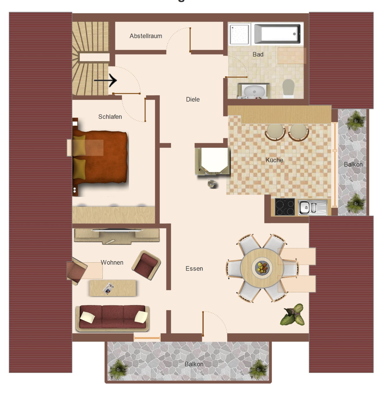 2,5-Zimmer-Wohung Obertaufkirchen